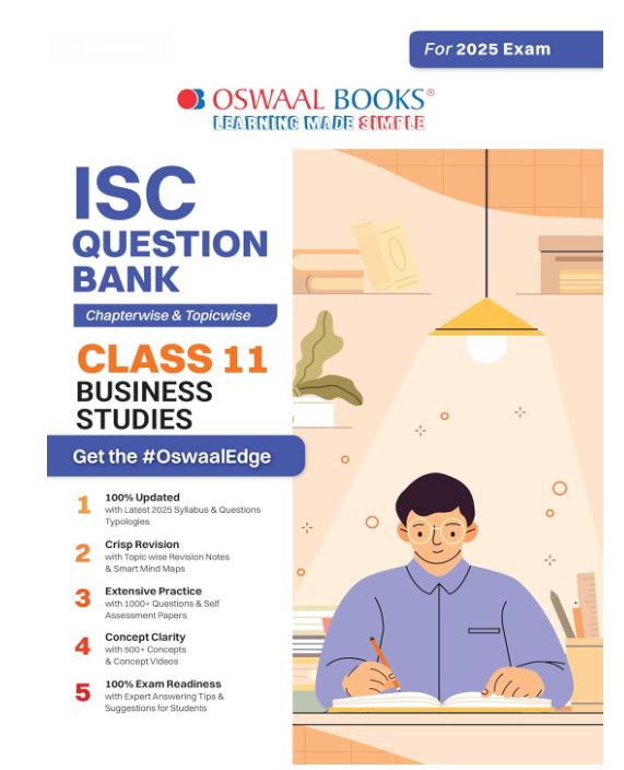 Oswaal ISC Question Bank SOLVED PAPERS | Class 11 | Business Studies | For Exam 2024-25